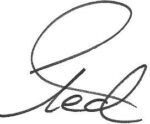 Signature of Ted